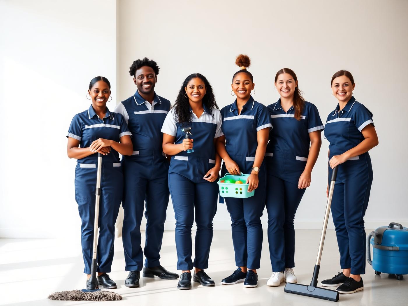 The Paak Cleaning Service team in matching uniforms